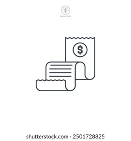 Invoice icon symbol vector illustration isolated on white background