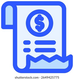 Invoice icon symbol. Vector illustration.