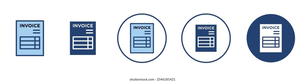 invoice icon Thin line art isolated