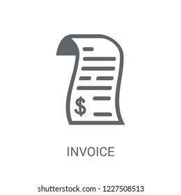 Invoice icon. Trendy Invoice logo concept on white background from Cryptocurrency economy and finance collection. Suitable for use on web apps, mobile apps and print media.