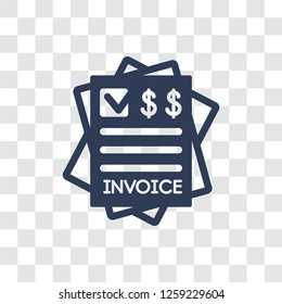 invoice icon. Trendy invoice logo concept on transparent background from Cryptocurrency economy and finance collection