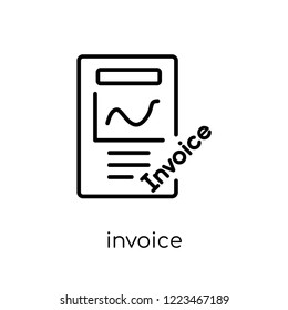 Invoice Icon Trendy Modern Flat Linear Stock Vector (royalty Free 