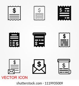 Invoice icon vector