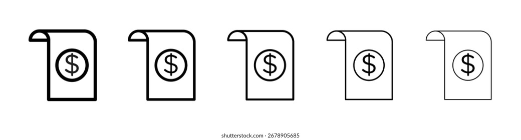 Icono de Factura Arte vectorial Ilustración