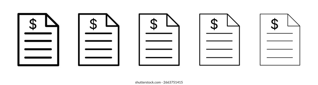 Invoice icon vector collection. EPS 10