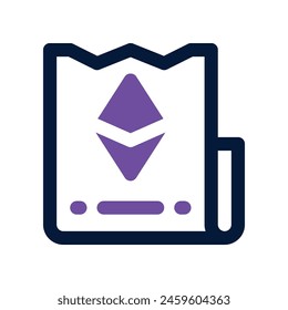 invoice icon. vector dual tone icon for your website, mobile, presentation, and logo design.