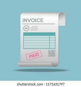 Invoice icon vector flat design.