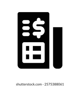 invoice icon. vector glyph icon for your website, mobile, presentation, and logo design.