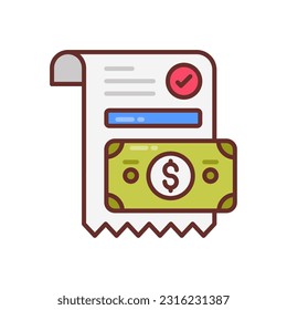 Invoice icon in vector. Illustration