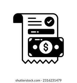 Invoice icon in vector. Illustration