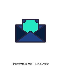 Invoice Icon Vector Illustration in Filled Style for Any Purpose