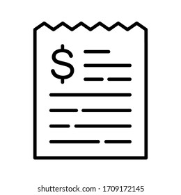 Invoice icon vector image. Can also be used for Business. Suitable for mobile apps, web apps and print media.