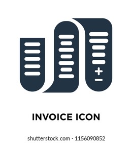 Invoice icon vector isolated on white background, Invoice transparent sign