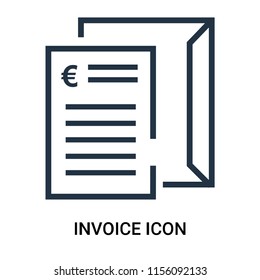 Invoice icon vector isolated on white background, Invoice transparent sign , outline thin symbols or linear logo design