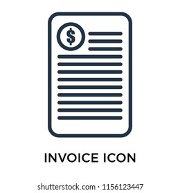 Invoice icon vector isolated on white background, Invoice transparent sign , line symbol or linear element design in outline style