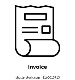 Invoice Icon Vector Isolated On White Stock Vector (Royalty Free ...