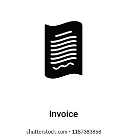 Invoice icon vector isolated on white background, logo concept of Invoice sign on transparent background, filled black symbol svg