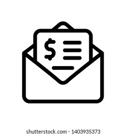 Invoice icon vector, line icon invoice