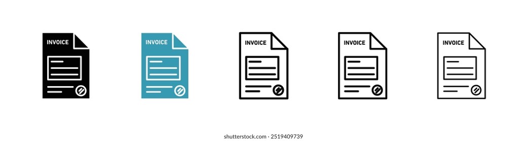 Invoice icon vector icon set. EPS 10