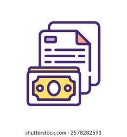 Invoice icon vector stock illustration