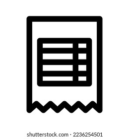 Invoice Icon Vector Symbol Design Illustration