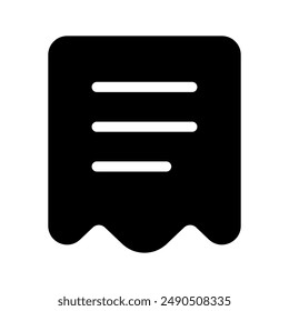 Icono de Factura Ilustración de diseño de símbolo de Vector