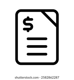 Invoice Icon Vector Symbol Design Illustration