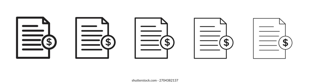 Vektorgrafik des Rechnungssymbols, Symbol, Logo-Illustrationen