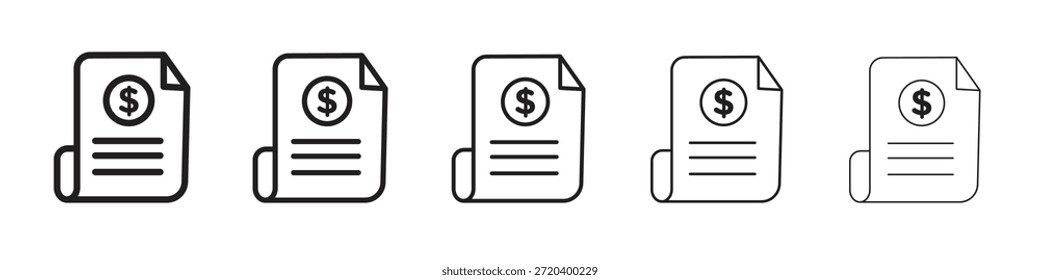 Icono de Factura Vector, símbolo, ilustraciones de logotipo