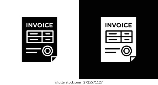Icono de Factura Vector, símbolo, ilustraciones de logotipo