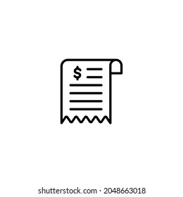 invoice icon vector for web site Computer and mobile app