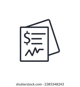 invoice icon. vector.Editable stroke.linear style sign for use web design,logo.Symbol illustration.