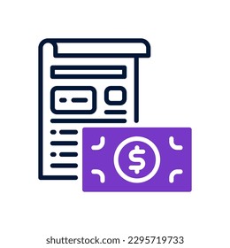 icono de factura para tu sitio web, móvil, presentación y diseño de logotipo.
