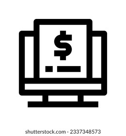 invoice icon for your website, mobile, presentation, and logo design.