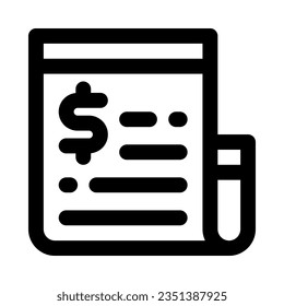 Rechnungs-Icon für Ihre Website, Ihr Handy, Ihre Präsentation und Ihr Logo-Design.
