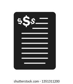 Invoice Icon.Flat style vector EPS.