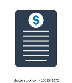 Invoice Icon.Flat style vector EPS.