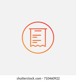 Invoice icon.gradient illustration isolated vector sign symbol