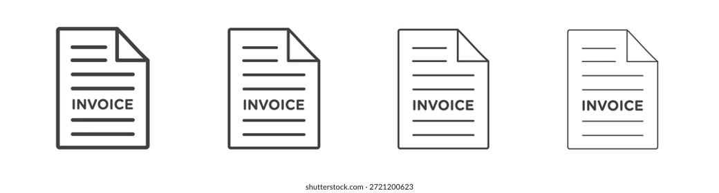 Iconos de la Factura para el gráfico y el Diseño web.