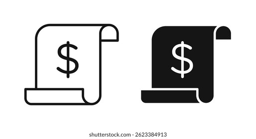 Iconos de Factura sobre fondo blanco para el Web