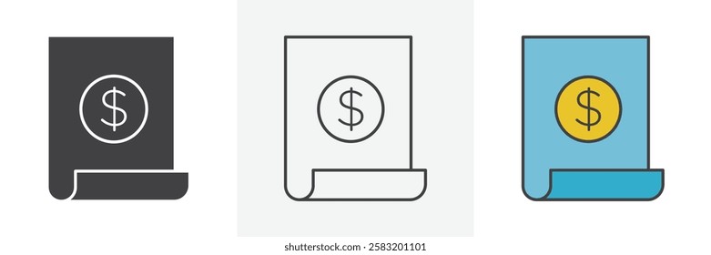 Invoice icons pack for website designs