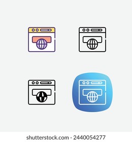 Iconos de factura establecidos en 4 ilustración vectorial de estilo diferente
