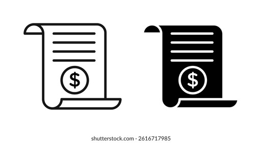 Invoice icons set for website design