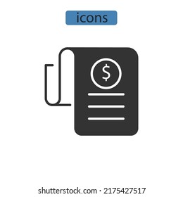 Invoice icons  symbol vector elements for infographic web