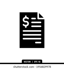 Colección vectorial de iconos de factura, plantilla de logotipo de ilustración en estilo moderno. Idóneo para muchos fines.
