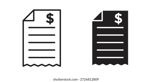 colección de Vector de los iconos de la Factura para los Diseños web