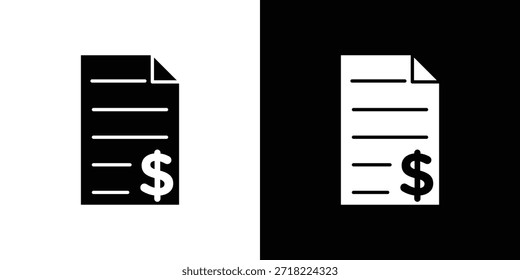 Iconos de Factura. Vector Plantilla Ilustración Símbolo Píxeles Perfecto