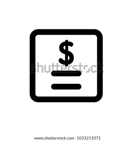 Invoice icon,vector illustration. Flat design style. vector invoice icon illustration isolated on White background, invoice icon Eps10. invoice icons graphic design vector symbols.