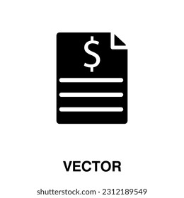 Icono de factura,ilustración vectorial. ilustración de icono de factura aislada en fondo blanco, icono de factura 