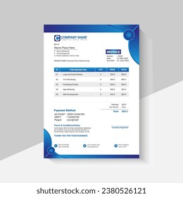 invoice iemplate desing vector template